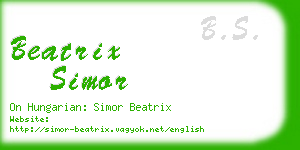 beatrix simor business card